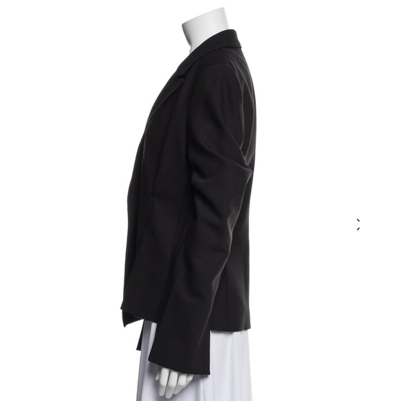 Helmut Lang Black Wool-Blend‎ Tailored Structured Blazer Italian Fabric, 10 - Picture 3 of 9